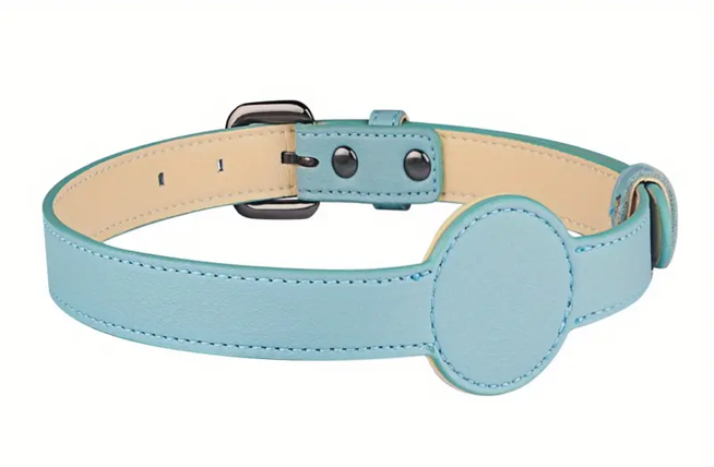 AIRUIDOG Adjustable Faux Leather Dog Collar 🐶✨ Durable, Anti-Lost Design 🎯💖 Pastel Colors for Every Pup! 🌈🐾