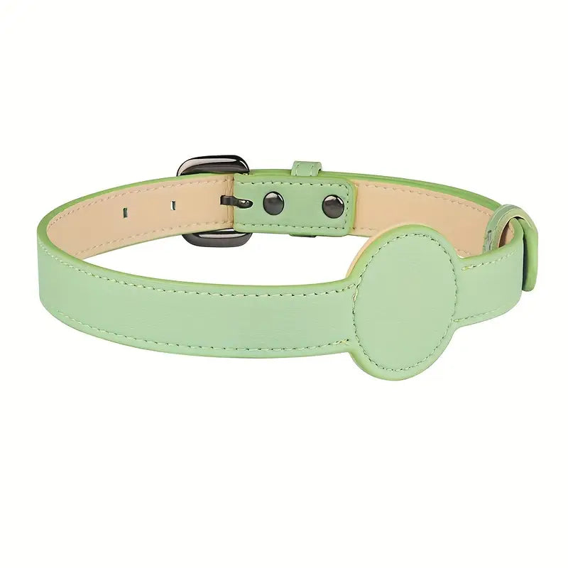 AIRUIDOG Adjustable Faux Leather Dog Collar 🐶✨ Durable, Anti-Lost Design 🎯💖 Pastel Colors for Every Pup! 🌈🐾